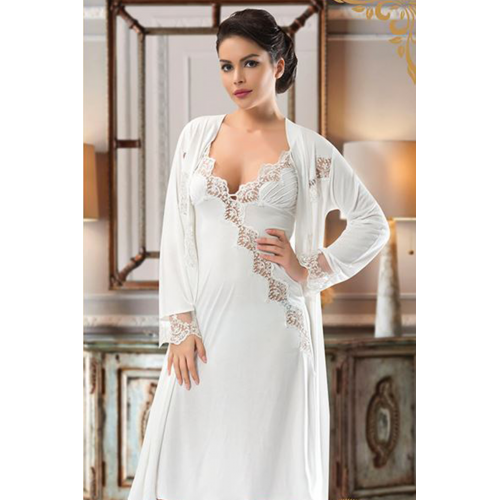 Ekru Penye Çeyizlik 6' Lı Set - 1537 - Beden XL Ekru Penye Çeyizlik 6' Lı Set - 1537 - Beden XL
