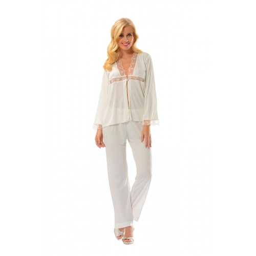 Ekru Penye Çeyizlik 6' lı Set - 1510 - Beden XL Ekru Penye Çeyizlik 6' lı Set - 1510 - Beden XL