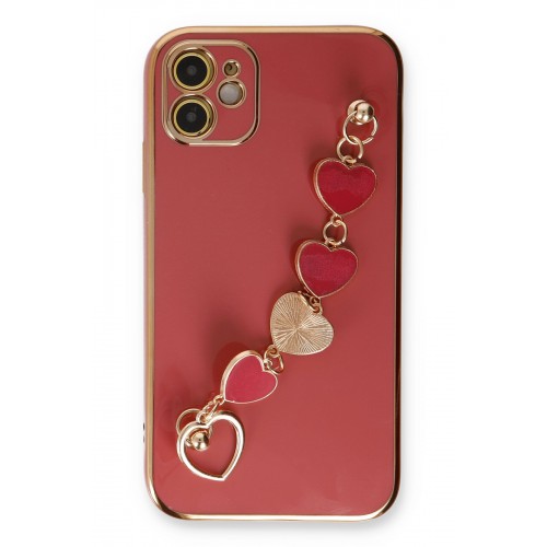 Newface iPhone 11 Kılıf Esila Silikon - Kırmızı Newface iPhone 11 Kılıf Esila Silikon - Kırmızı