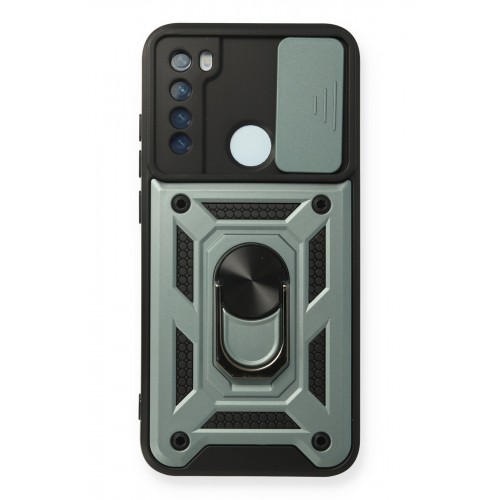 Newface Xiaomi Redmi Note 8 Kılıf Pars Lens Yüzüklü Silikon - Yeşil