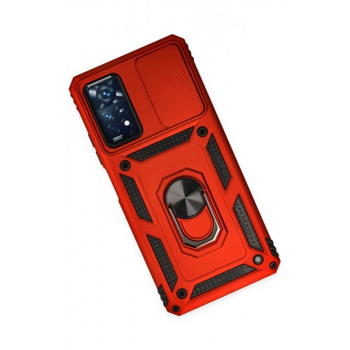 Newface Xiaomi Redmi Note 11 Pro Kılıf Pars Lens Yüzüklü Silikon - Kırmızı Newface Xiaomi Redmi Note 11 Pro Kılıf Pars Lens Yüzüklü Silikon - Kırmızı