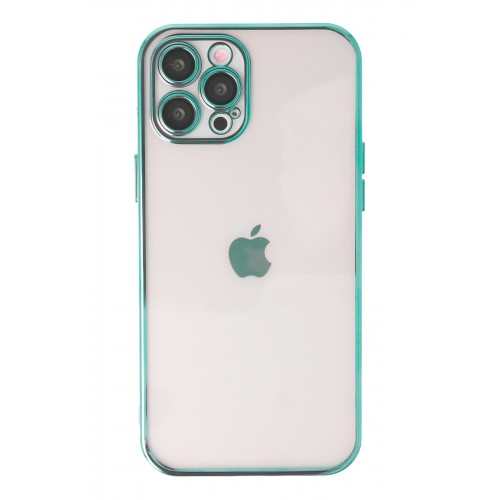Newface iPhone 12 Pro Max Kılıf Razer Lensli Silikon - Yeşil