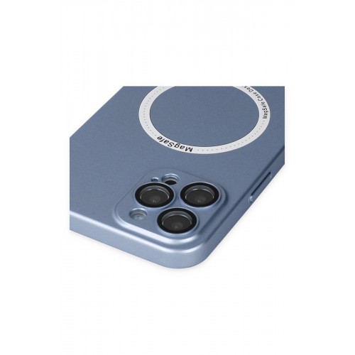 Newface iPhone 12 Pro Max Kılıf Jack Magneticsafe Lens Silikon - Sierra Blue Newface iPhone 12 Pro Max Kılıf Jack Magneticsafe Lens Silikon - Sierra Blue