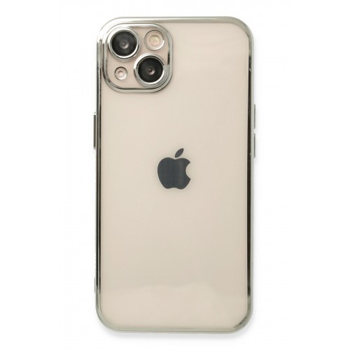 Newface iPhone 13 Kılıf Razer Lensli Silikon - Gümüş