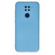 Newface Xiaomi Redmi Note 9 Kılıf Nano içi Kadife  Silikon - Mavi
