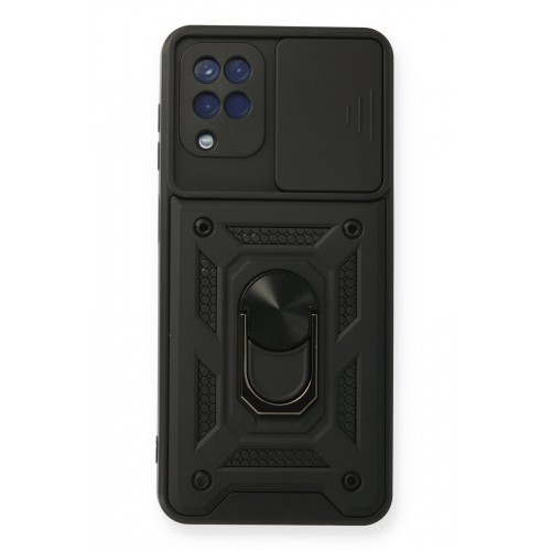 Newface Samsung Galaxy M12 Kılıf Pars Lens Yüzüklü Silikon - Siyah Newface Samsung Galaxy M12 Kılıf Pars Lens Yüzüklü Silikon - Siyah