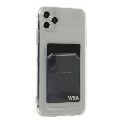 Newface iPhone 11 Pro Max Kılıf Kart Şeffaf Silikon - Şeffaf Newface iPhone 11 Pro Max Kılıf Kart Şeffaf Silikon - Şeffaf