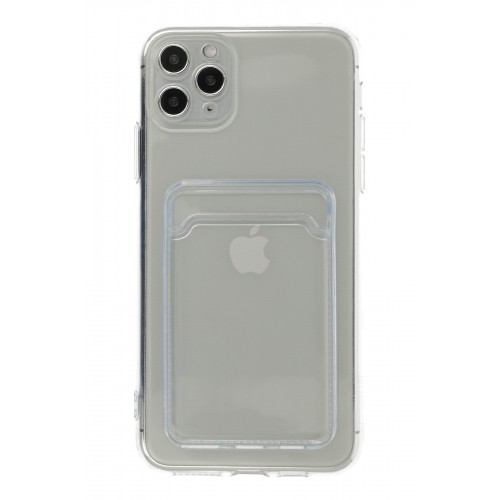 Newface iPhone 11 Pro Max Kılıf Kart Şeffaf Silikon - Şeffaf Newface iPhone 11 Pro Max Kılıf Kart Şeffaf Silikon - Şeffaf