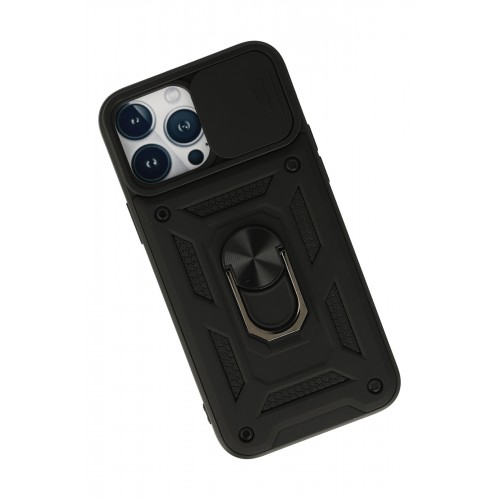 Newface iPhone 13 Pro Max Kılıf Pars Lens Yüzüklü Silikon - Siyah Newface iPhone 13 Pro Max Kılıf Pars Lens Yüzüklü Silikon - Siyah