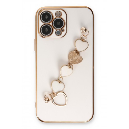 Newface iPhone 13 Pro Max Kılıf Esila Silikon - Beyaz Newface iPhone 13 Pro Max Kılıf Esila Silikon - Beyaz