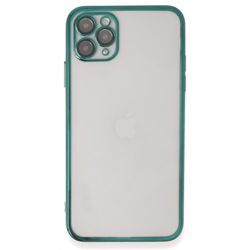 Newface iPhone 11 Pro Max Kılıf Razer Lensli Silikon - Yeşil