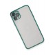 Newface iPhone 11 Pro Max Kılıf Razer Lensli Silikon - Yeşil