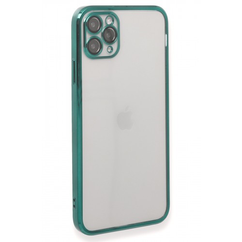 Newface iPhone 11 Pro Max Kılıf Razer Lensli Silikon - Yeşil Newface iPhone 11 Pro Max Kılıf Razer Lensli Silikon - Yeşil