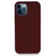 Newface iPhone 12 Pro Kılıf Lansman Legant Silikon - Bordo