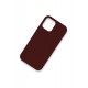 Newface iPhone 12 Pro Kılıf Lansman Legant Silikon - Bordo