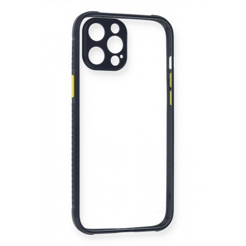 Newface iPhone 12 Kılıf Miami Şeffaf Silikon - Lacivert Newface iPhone 12 Kılıf Miami Şeffaf Silikon - Lacivert