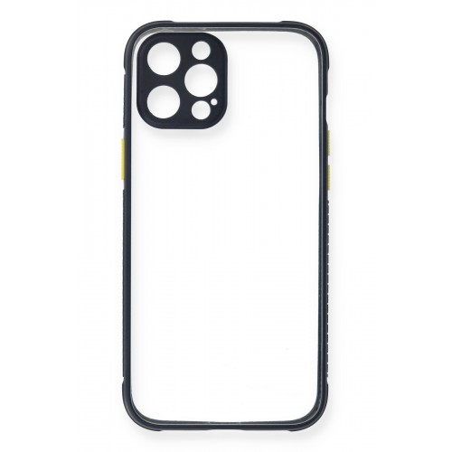 Newface iPhone 12 Kılıf Miami Şeffaf Silikon - Lacivert Newface iPhone 12 Kılıf Miami Şeffaf Silikon - Lacivert