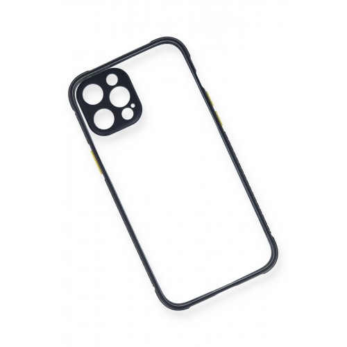 Newface iPhone 12 Kılıf Miami Şeffaf Silikon - Lacivert Newface iPhone 12 Kılıf Miami Şeffaf Silikon - Lacivert
