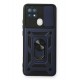 Newface Oppo A15 Kılıf Pars Lens Yüzüklü Silikon - Lacivert