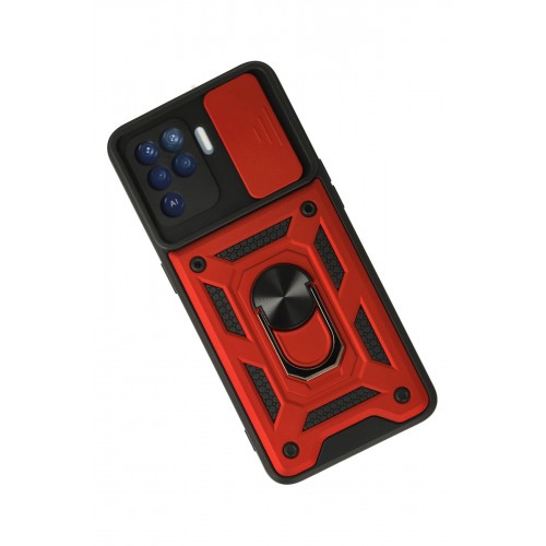Newface Oppo Reno 5 Lite Kılıf Pars Lens Yüzüklü Silikon - Kırmızı Newface Oppo Reno 5 Lite Kılıf Pars Lens Yüzüklü Silikon - Kırmızı