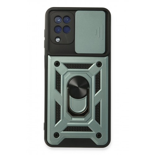 Newface Samsung Galaxy M22 Kılıf Pars Lens Yüzüklü Silikon - Yeşil Newface Samsung Galaxy M22 Kılıf Pars Lens Yüzüklü Silikon - Yeşil