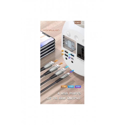 Konfulon CN01 Powerbank 45.000 mAh Kamp Şarj PD - Beyaz Konfulon CN01 Powerbank 45.000 mAh Kamp Şarj PD - Beyaz