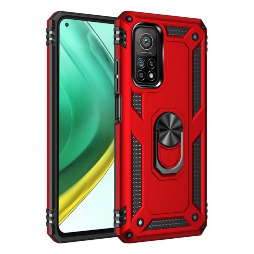Newface Xiaomi Mi 10T Kılıf Sofya Yüzüklü Silikon Kapak - Kırmızı Newface Xiaomi Mi 10T Kılıf Sofya Yüzüklü Silikon Kapak - Kırmızı