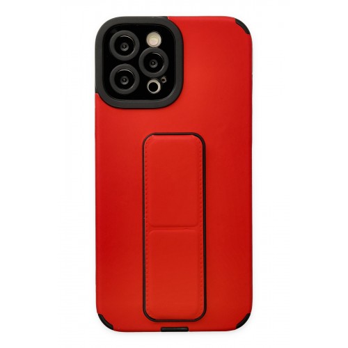 Newface iPhone 12 Pro Max Kılıf Mega Standlı Silikon - Kırmızı Newface iPhone 12 Pro Max Kılıf Mega Standlı Silikon - Kırmızı
