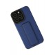 Newface iPhone 13 Pro Max Kılıf Mega Standlı Silikon - Mavi