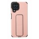 Newface Samsung Galaxy M22 Kılıf Mega Standlı Silikon - Pudra