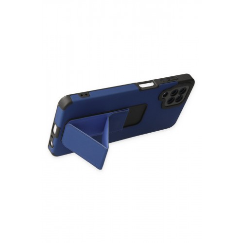 Newface Samsung Galaxy M32 Kılıf Mega Standlı Silikon - Mavi Newface Samsung Galaxy M32 Kılıf Mega Standlı Silikon - Mavi