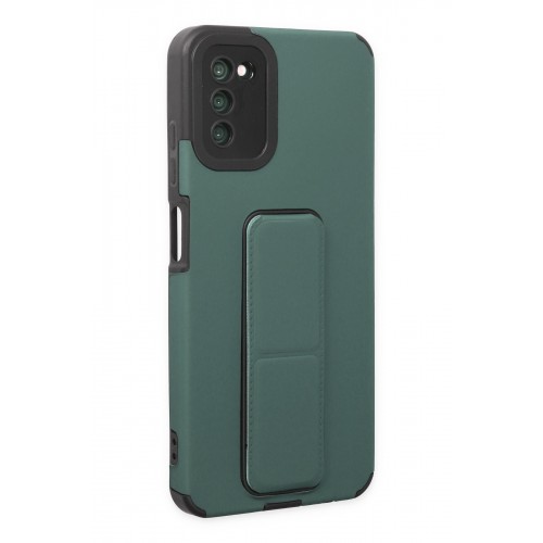 Newface Samsung Galaxy A03S Kılıf Mega Standlı Silikon - Yeşil Newface Samsung Galaxy A03S Kılıf Mega Standlı Silikon - Yeşil