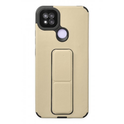 Newface Xiaomi Redmi 9C Kılıf Mega Standlı Silikon - Gold