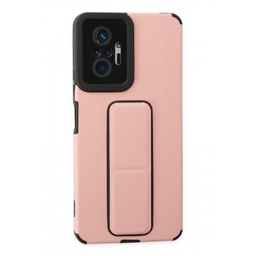 Newface Xiaomi Redmi Note 10 Pro Kılıf Mega Standlı Silikon - Pudra