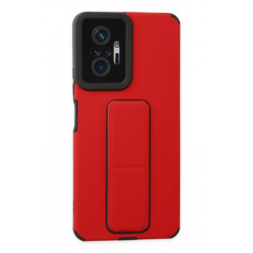 Newface Xiaomi Redmi Note 10 Pro Kılıf Mega Standlı Silikon - Kırmızı Newface Xiaomi Redmi Note 10 Pro Kılıf Mega Standlı Silikon - Kırmızı