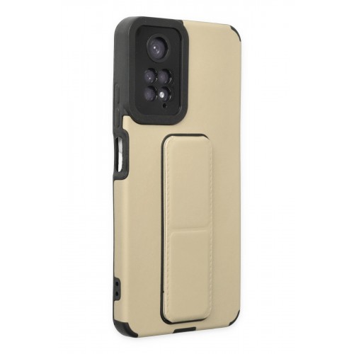 Newface Xiaomi Redmi Note 11S Kılıf Mega Standlı Silikon - Gold Newface Xiaomi Redmi Note 11S Kılıf Mega Standlı Silikon - Gold