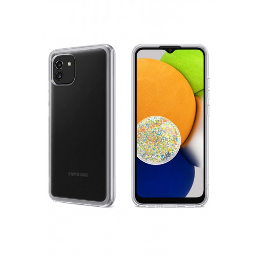 Newface Samsung Galaxy A03 Kılıf Lüx Şeffaf Silikon
