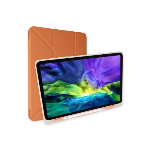 Newface iPad 5 Air 9.7 Kılıf Kalemlikli Mars Tablet Kılıfı - Turuncu