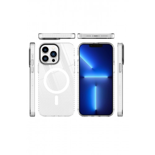 Newface iPhone 13 Pro Kılıf Beta Magneticsafe Silikon - Şeffaf Newface iPhone 13 Pro Kılıf Beta Magneticsafe Silikon - Şeffaf