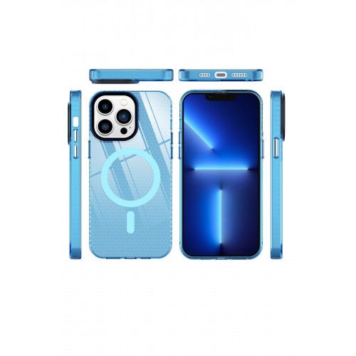 Newface iPhone 13 Pro Max Kılıf Beta Magneticsafe Silikon - Mavi Newface iPhone 13 Pro Max Kılıf Beta Magneticsafe Silikon - Mavi