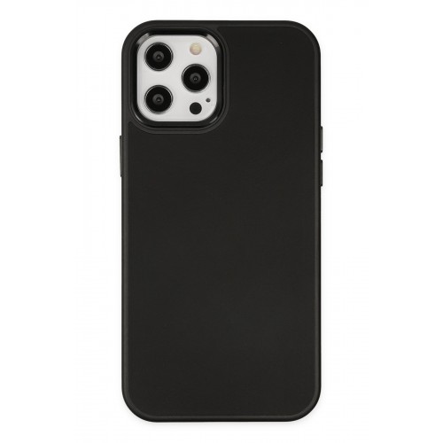 Newface iPhone 12 Pro Max Kılıf Asya Deri Silikon - Siyah Newface iPhone 12 Pro Max Kılıf Asya Deri Silikon - Siyah
