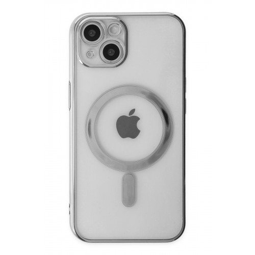 Newface iPhone 14 Plus Kılıf Magneticsafe Lazer Silikon - Gümüş Newface iPhone 14 Plus Kılıf Magneticsafe Lazer Silikon - Gümüş
