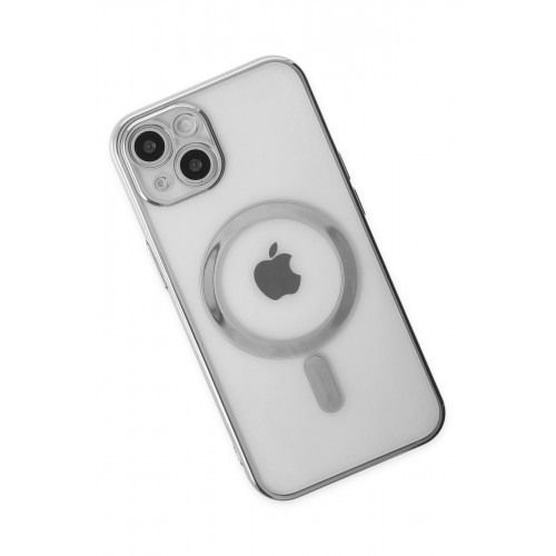Newface iPhone 14 Plus Kılıf Magneticsafe Lazer Silikon - Gümüş Newface iPhone 14 Plus Kılıf Magneticsafe Lazer Silikon - Gümüş
