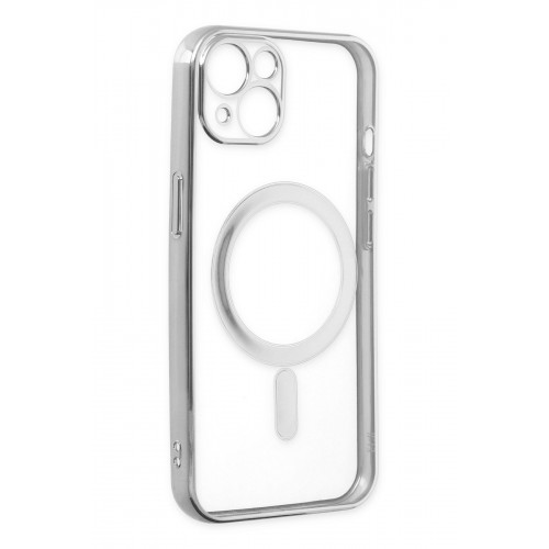 Newface iPhone 14 Plus Kılıf Magneticsafe Lazer Silikon - Gümüş Newface iPhone 14 Plus Kılıf Magneticsafe Lazer Silikon - Gümüş