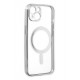 Newface iPhone 14 Plus Kılıf Magneticsafe Lazer Silikon - Gümüş