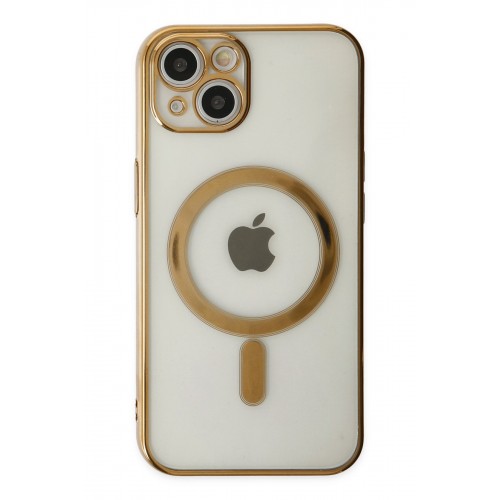 Newface iPhone 14 Plus Kılıf Magneticsafe Lazer Silikon - Gold Newface iPhone 14 Plus Kılıf Magneticsafe Lazer Silikon - Gold