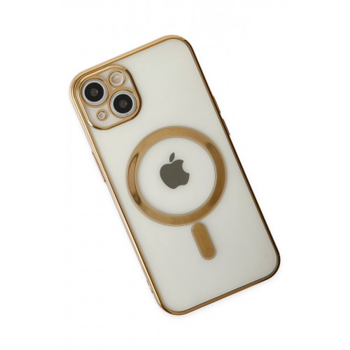 Newface iPhone 14 Plus Kılıf Magneticsafe Lazer Silikon - Gold Newface iPhone 14 Plus Kılıf Magneticsafe Lazer Silikon - Gold