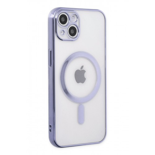 Newface iPhone 14 Plus Kılıf Magneticsafe Lazer Silikon - Mor Newface iPhone 14 Plus Kılıf Magneticsafe Lazer Silikon - Mor