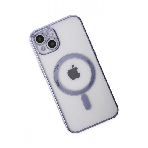 Newface iPhone 14 Plus Kılıf Magneticsafe Lazer Silikon - Mor Newface iPhone 14 Plus Kılıf Magneticsafe Lazer Silikon - Mor