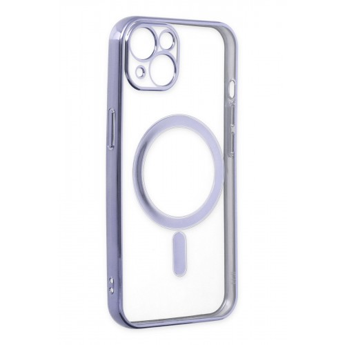 Newface iPhone 14 Plus Kılıf Magneticsafe Lazer Silikon - Mor Newface iPhone 14 Plus Kılıf Magneticsafe Lazer Silikon - Mor